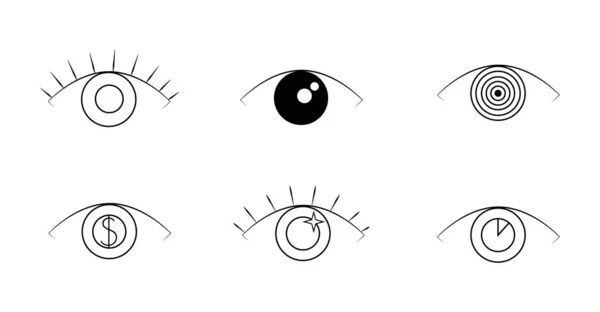 Icono de línea ocular. — Vector de stock