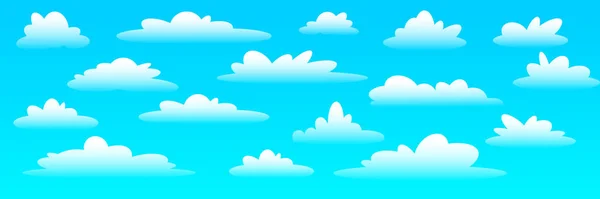 Набір мультиплікаційних хмар — стоковий вектор