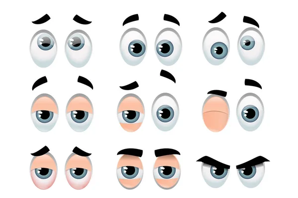 Olhos grande coleção que representa expressões —  Vetores de Stock
