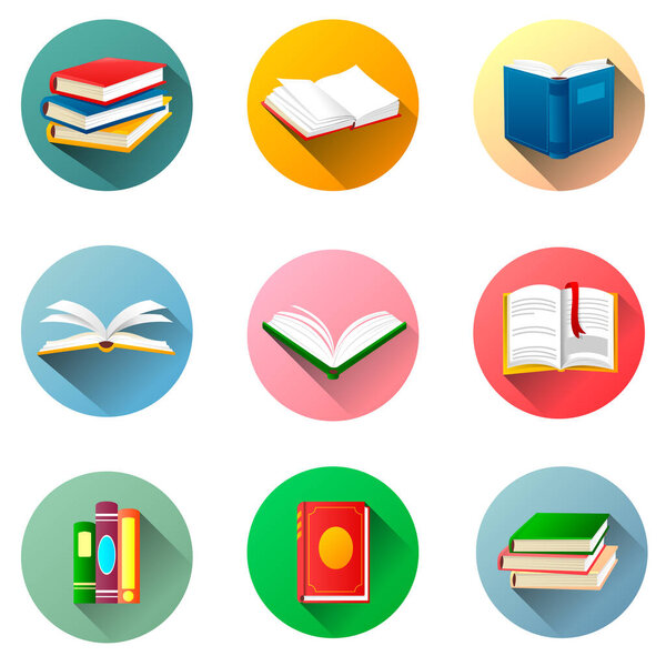 Круглые этикетки. Изолированный набор книг 