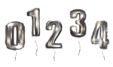 Gümüş balon hissiz, gerçekçi 3 boyutlu hava balonları