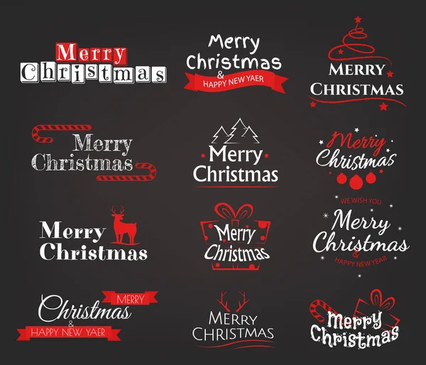 Buon Natale logo di design — Vettoriale Stock