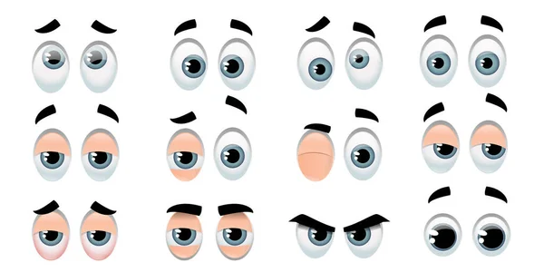 Collection d'yeux représentant des expressions variées — Image vectorielle