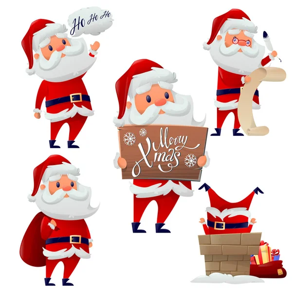 Set di personaggi Santa — Vettoriale Stock