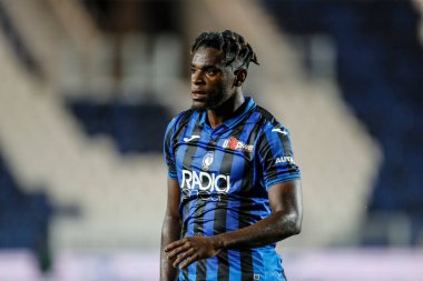 BERGAMO, İtalya - 8 Temmuz 2020: İtalyan Serie A Soccer Championship. Atalanta Sampdoria 'ya karşı 2-0, Duvan Zapata, Atalanta. 