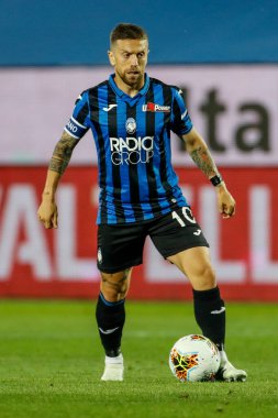 BERGAMO, İtalya - 8 Temmuz 2020: İtalyan Serie A Soccer Championship. Atalanta Sampdoria 'ya karşı 2-0, Alejandro Gomez, Atalanta. 