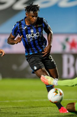 BERGAMO, İtalya - 8 Temmuz 2020: İtalyan Serie A Soccer Championship. Atalanta Sampdoria 'ya karşı 2-0, Duvan Zapata, Atalanta. 