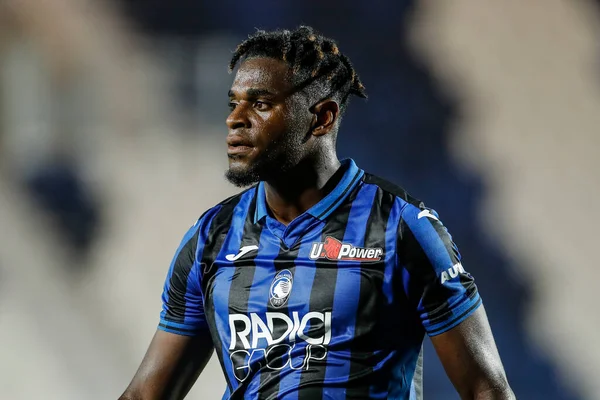 BERGAMO, İtalya - 8 Temmuz 2020: İtalyan Serie A Soccer Championship. Atalanta Sampdoria 'ya karşı 2-0, Duvan Zapata, Atalanta. 