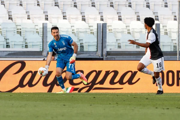 Turin Itálie Červen 2020 Mistrovství Itálie Fotbale Juventus Torino Gianluigi — Stock fotografie