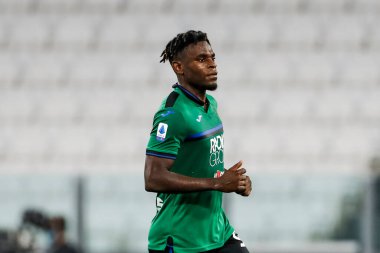 Turin, İtalya - 11 Temmuz 2020: İtalyan Serie A Soccer Championship. Juventus, Atalanta 'ya karşı 2-2, Duvan Zapata, Atalanta
