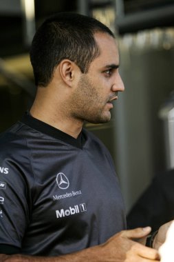 IMOLA, İtalya - 21. / 23RD Nisan 2006: F1 Dünya Şampiyonası. San Marino Grand Prix 'si, Juan Pablo Montoya, Kolombiya, Mclaren