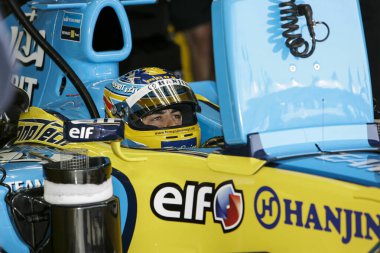 IMOLA, İtalya - 21. / 23RD Nisan 2006: F1 Dünya Şampiyonası. San Marino Grand Prix 'si, Fernando Alonso, İspanya, Renault