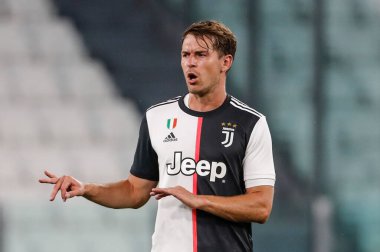 Turin, İtalya - 20 Temmuz 2020 İtalyan Serie A Futbol Şampiyonası. Juventus Lazio 'ya karşı 2-1, Aaron Ramsey, Juventus.