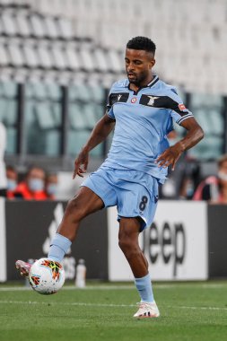 Turin, İtalya - 20 Temmuz 2020 İtalyan Serie A Futbol Şampiyonası. Juventus Lazio 'ya karşı 2-1, Djavan Anderson, Lazio