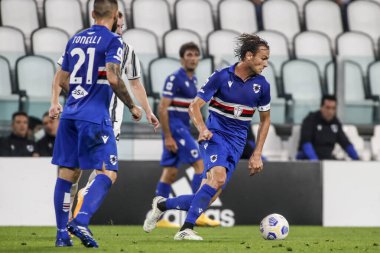 Sampdoria 'dan Albin Ekdal. maç sırasında 