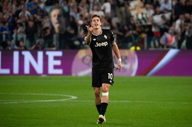 Torino, İtalya. 16 Eylül 2025. Allianz Juventus Stadyumu. UEFA Şampiyonlar Ligi 2025-26. Juventus Borussia Dortmund 'a karşı 4-4. Kenan Yıldız, Juventus, golü kutluyoruz.