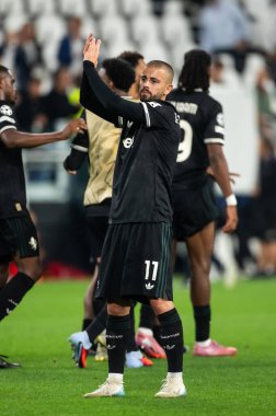 Torino, İtalya. 16 Eylül 2025. Allianz Juventus Stadyumu. UEFA Şampiyonlar Ligi 2025-26. Juventus, Borussia Dortmund 'a karşı. 4-4. Edon Zhegrova, Juventus.