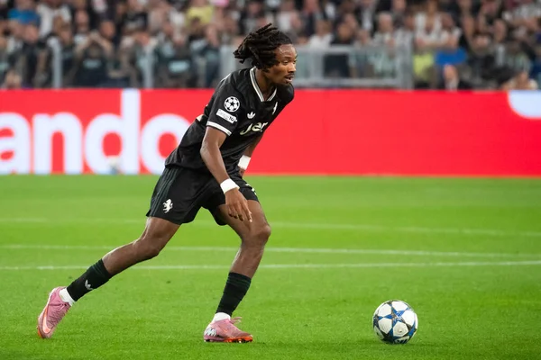 Torino, İtalya. 16 Eylül 2025. Allianz Juventus Stadyumu. UEFA Şampiyonlar Ligi 2025-26. Juventus, Borussia Dortmund 'a karşı. 4-4. Khephren Thuram, Juventus.