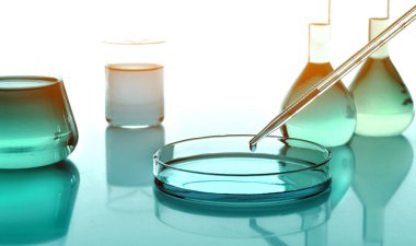 LABORATOY Cam Kimyasalları ve sıvılar, kimya bilim ile