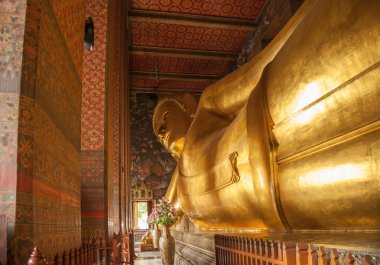 Wat Pho Tapınağı yatan Buda Tapınağı da bilinen, bir Budist tapınağında karmaşık Phra Nakhon bölgesi, Bangkok, Thailan olduğunu