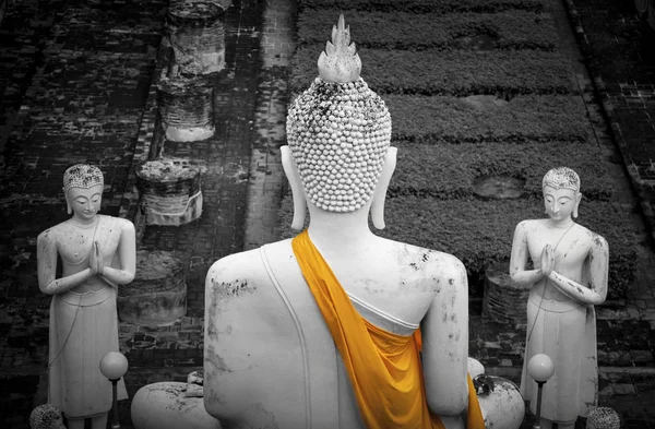 Estatua Buda Templo Provincia Ayutthaya Parque Histórico Ayutthaya Tailandés Imagen De Stock