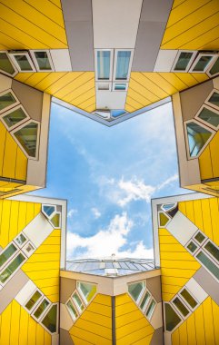 Yellow cubic houses in Rotterda clipart