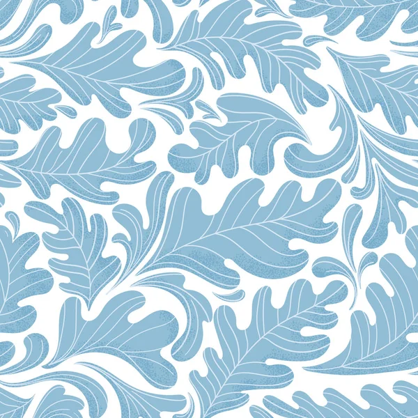 Feuille vectorielle motif abstrait sans couture dans le style dessiné à la main. Conception pour papier peint, impression textile — Image vectorielle