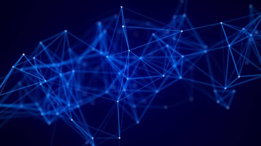 Soyut teknoloji geçmişi. Ağ bağlantısı yapısı. 3B görüntüleme.