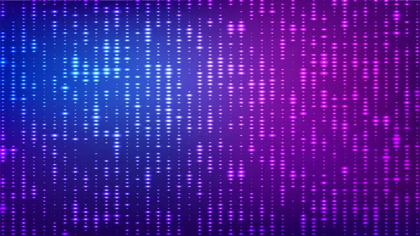 蓝色和粉色背景上的发光粒子 数字点背景 摘要噪声效应 矢量说明 — 图库矢量图片