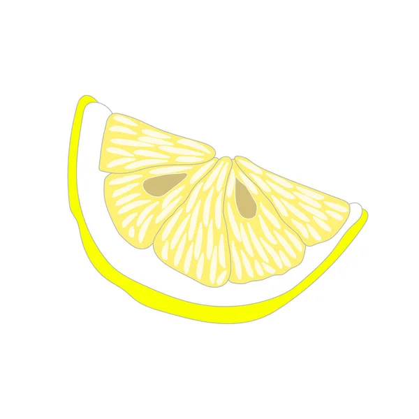 柠檬的素描 涂鸦的例子 用于设计的矢量隔离元件 健康食品 — 图库矢量图片