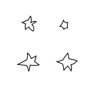 Yıldız çizimi. Noel tasarımı için vektör unsurları. Çizim çizimi çizimi.