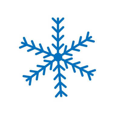 Beyaz arkaplandaki kar tanelerinin doğrusal çizimi. Kış. Yeni Yıl 