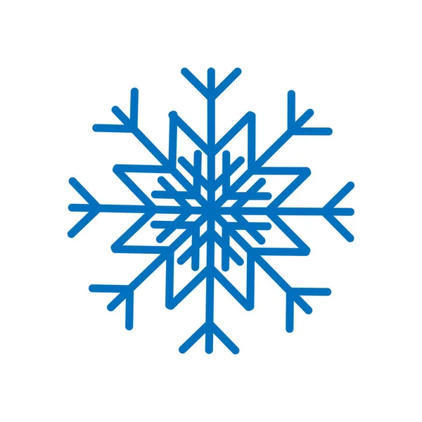 Lineární Ilustrace Sněhových Vloček Bílém Pozadí Winter Nový Rok — Stockový vektor