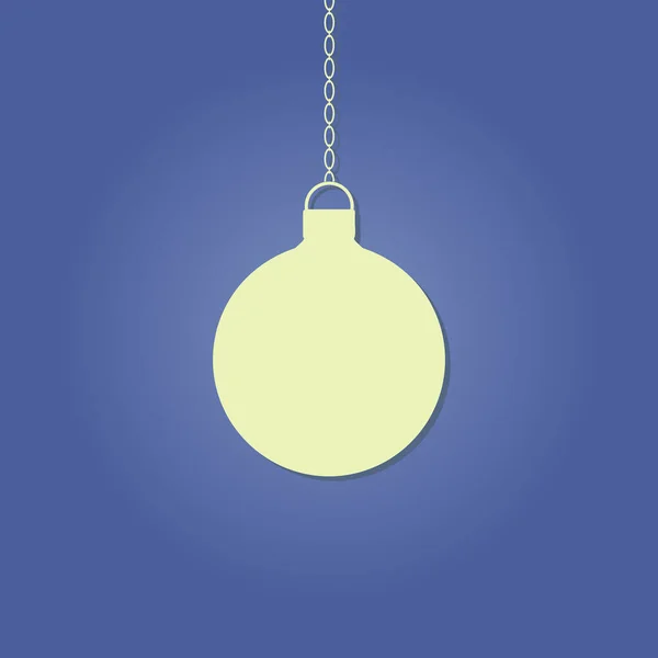 Mavi arka planda bir Noel balonu. Mutlu Noeller ve mutlu yıllar.