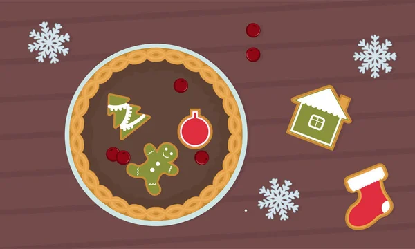  Masada Noel pastası ve zencefilli ekmek resmi.