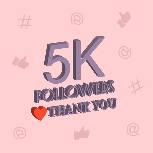  Isometry. Teşekkürler, 5.000 ya da 8000 takipçi kutlama tasarımı