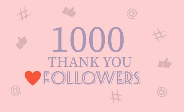  Teşekkürler, 1000 takipçi kutlama tasarımı..