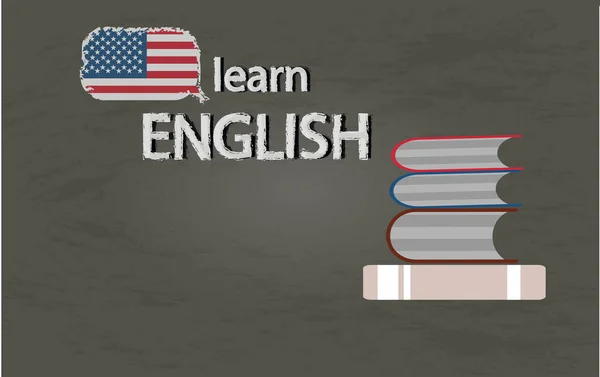 英語を学ぶ 英語学習のページ ベクターイラスト — ストックベクタ