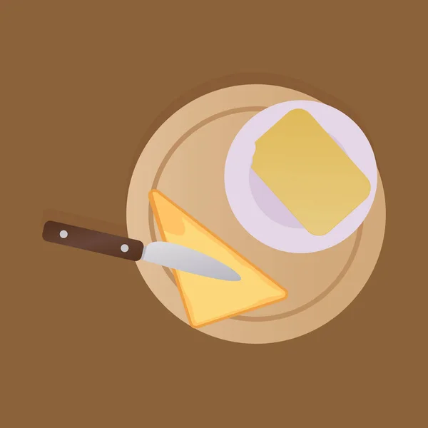 Tereyağı manzaralı sandviçler. Kahvaltı.