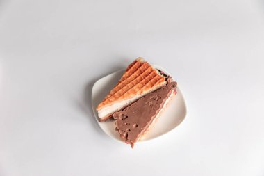 Çörekler. Pasta, beyaz arka planda tatlılar. Günaydın..