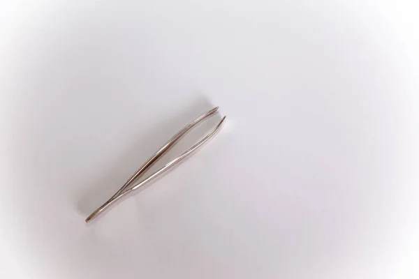 Cosmetic Forceps Isolated White Background Eyebrow Tongs White Background — Stock Photo, Image