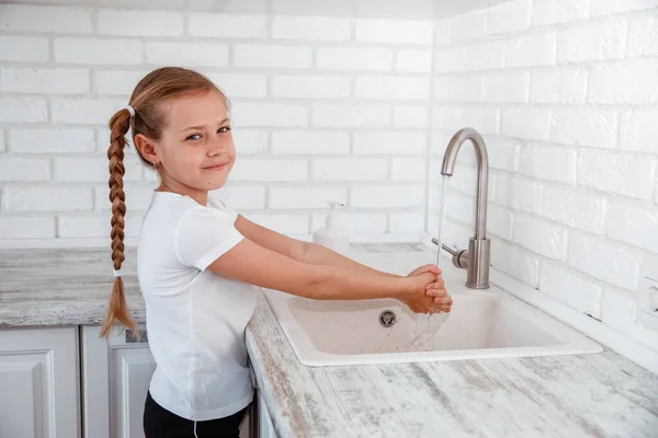 Child Washing Hands Soap Water Hygiene Child — Stock Photo, Image