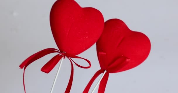 Серця Цих Двох Закоханих Завжди Поєднуються Валентинів День День Коханців — стокове відео