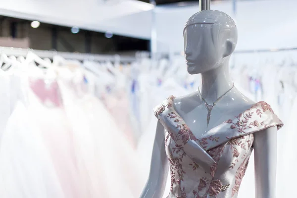 Evening Dress Mannequin Racks Dresses — Stock Photo, Image