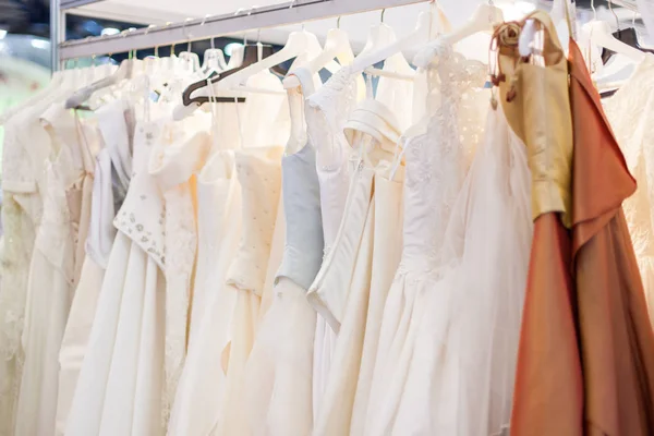 Elegant wedding dresses. — Stock Photo, Image