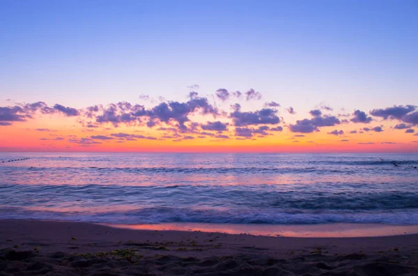 Cloudscape Nad Morzem Kolorowe Morze Plaża Wschód Słońca Morze Wschód — Zdjęcie stockowe