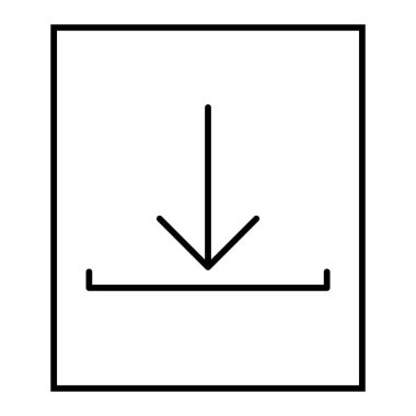 İndirme düğmesi simgesi dosyasının vektör illüstrasyonu