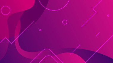 Soyut, modern, akışkan geometrik model arka planı. Asgari renk soyut gradyan pankart şablonu. Modern vektör dalgası şekil çizimi