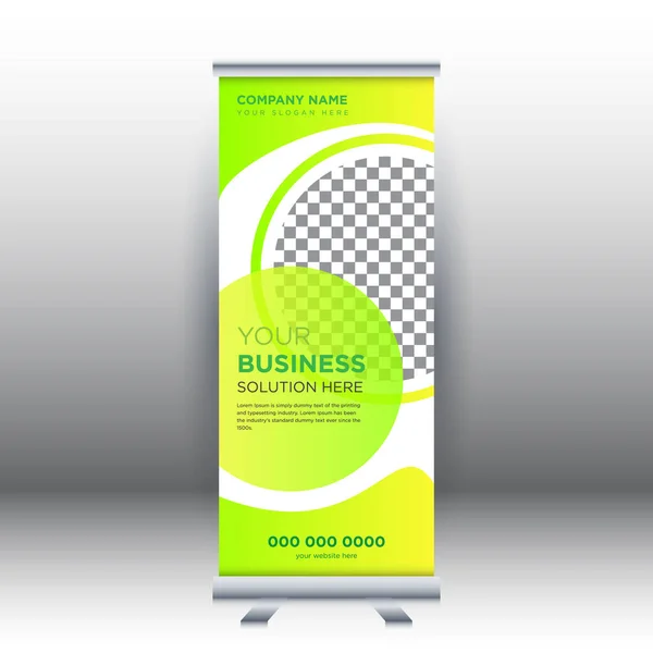 Kreative Abstrakte Moderne Corporate Business Vertikal Aufrollen Banner Design Vorlage — Stockvektor