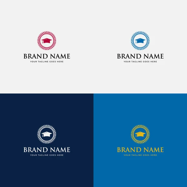 Абстрактний Сучасний Шаблон Дизайну Логотипу Університету Диплом Школа Дизайн Логотипу — стоковий вектор
